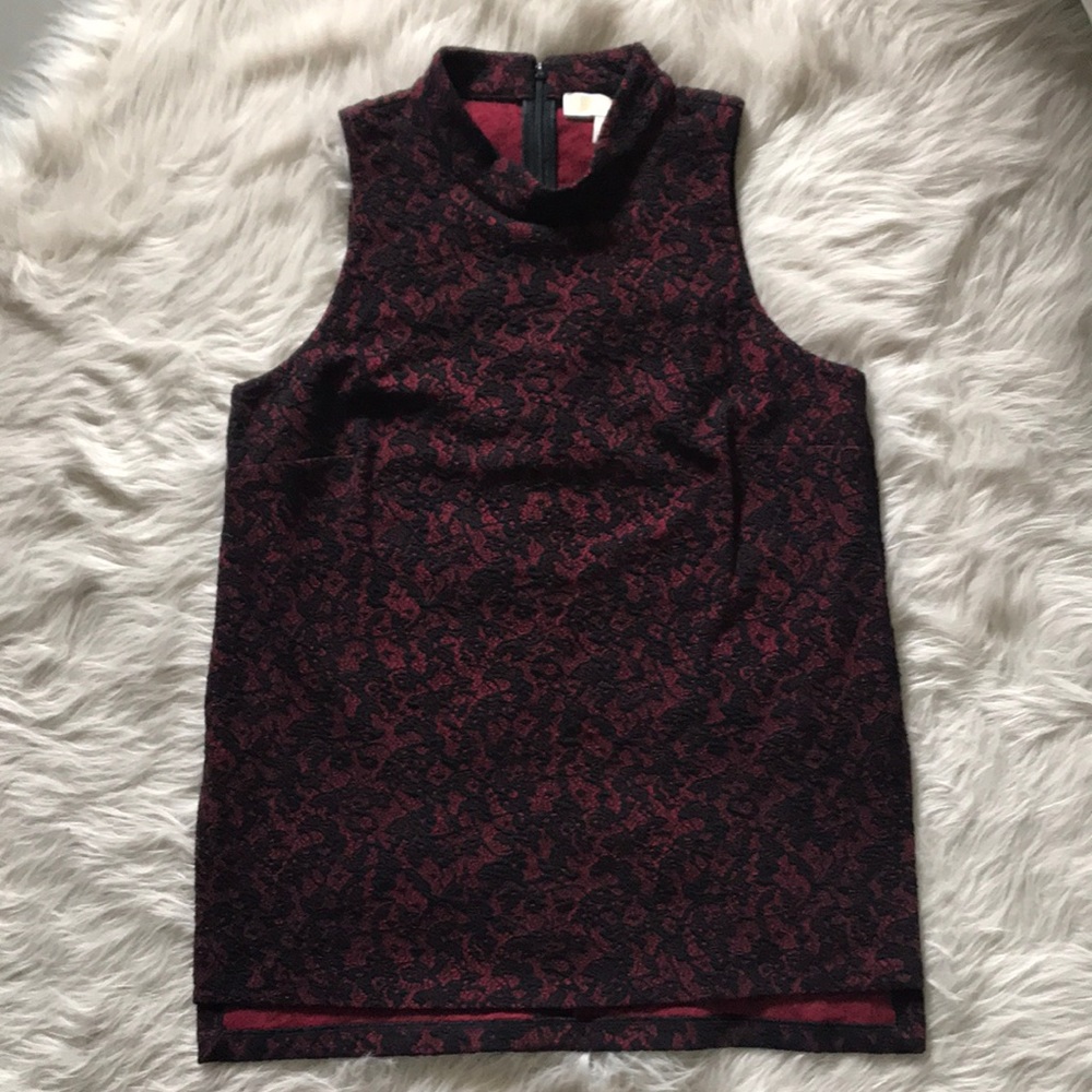 Michael Kors High-Low Lace Print Top - Size L